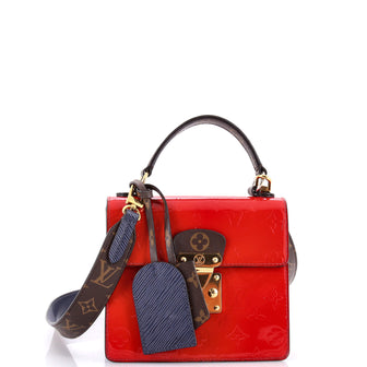 Louis Vuitton Spring Street NM Handbag Monogram Vernis with Monogram Canvas and Epi Leather