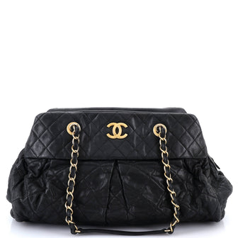 Chanel Chic Quilt Bowling Bag Quilted Iridescent Calfskin Medium