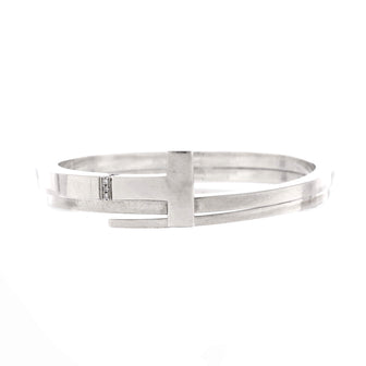 Tiffany & Co. T Square Wrap Bracelet Sterling Silver with Diamonds