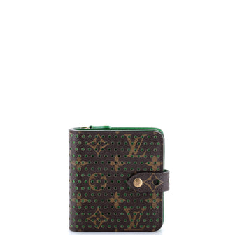 Louis Vuitton Compact Zip Wallet Perforated Monogram Canvas