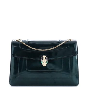 Bvlgari Serpenti Forever Shoulder Bag Metallic Leather Medium