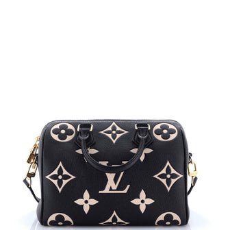 Louis Vuitton Speedy Bandouliere Bag Bicolor Monogram Empreinte Giant 25