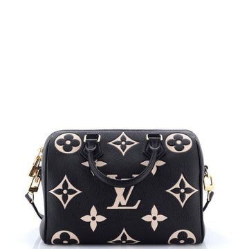 Louis Vuitton Speedy Bandouliere Bag Bicolor Monogram Empreinte Giant 25
