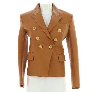 Balmain Women's Double Breasted Blazer Leather