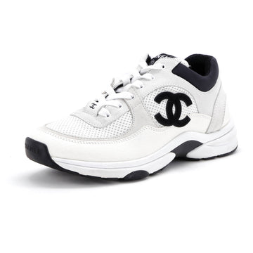Chanel Women's CC Low-Top Sneakers Leather and Mesh