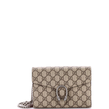 Gucci Dionysus Chain Wallet GG Coated Canvas Small
