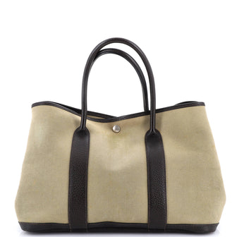 Hermes Garden Party Tote Toile and Leather 36