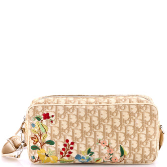 Christian Dior Vintage Crossbody Bag Embroidered Diorissimo Canvas