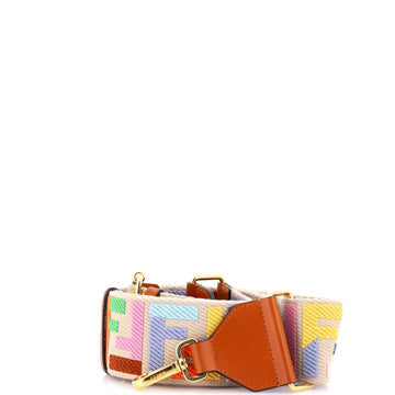 Fendi Strap You Shoulder Strap Multicolor Zucca Canvas with Leather