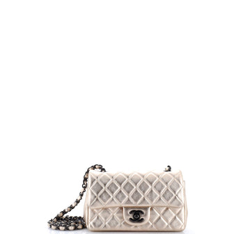 Chanel Classic Single Flap Bag Quilted Metallic Lambskin Mini