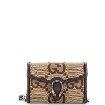 Gucci Dionysus Chain Wallet Jumbo GG Canvas Small