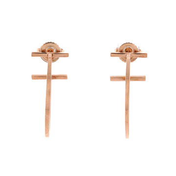 Tiffany & Co. T Wire Hoop Earrings 18K Rose Gold Medium