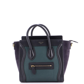 Celine Tricolor Luggage Bag Leather Nano