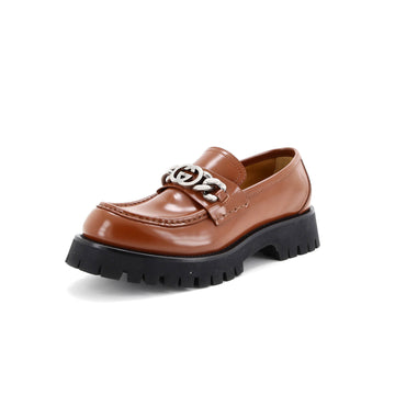 Gucci Men's Interlocking G Jeanne Loafers Leather