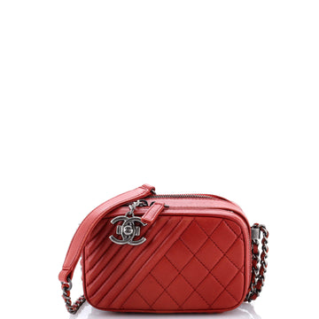 Chanel Coco Boy Camera Bag Quilted Leather Mini