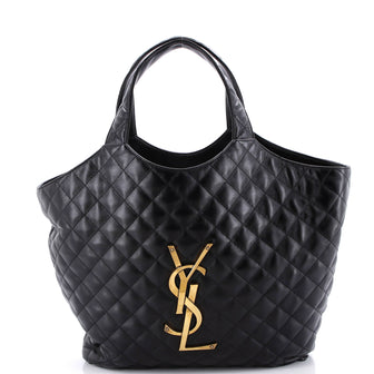Saint Laurent Icare Shopping Tote Quilted Leather Maxi
