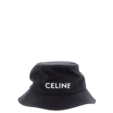 Celine Logo Bucket Hat Printed Canvas