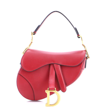 Christian Dior Saddle Handbag Leather Mini