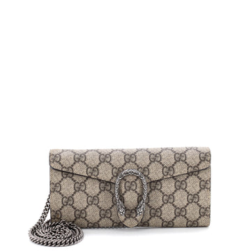 Gucci Dionysus Chain Wallet GG Coated Canvas Long