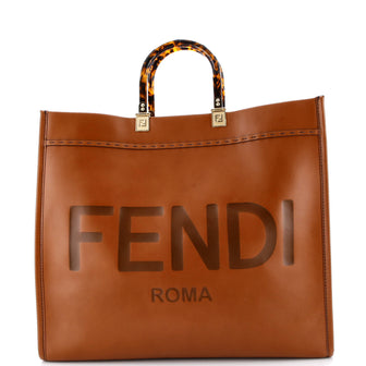Fendi Sunshine Shopper Tote Leather Large