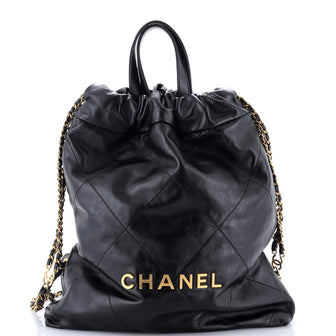Chanel 22 Chain Backpack Quilted Calfskin Medium
