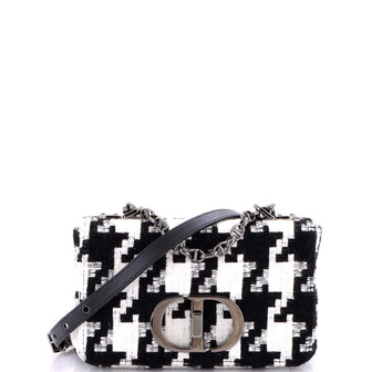 Christian Dior Caro Bag Macro Houndstooth Technical Canvas Small