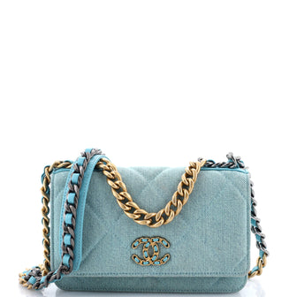 Chanel 19 Wallet on Chain Quilted Denim