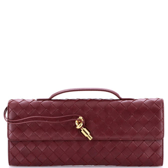 Bottega Veneta Andiamo Top Handle Clutch Intrecciato Nappa Long
