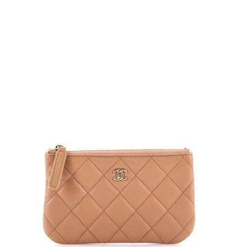 Chanel Classic O Case Pouch Quilted Caviar Mini