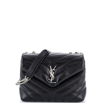 Saint Laurent Loulou Shoulder Bag Matelasse Chevron Leather Small