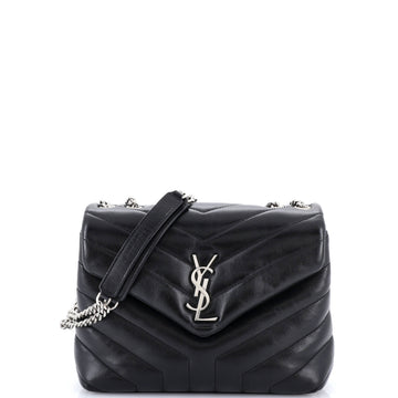 Saint Laurent Loulou Shoulder Bag Matelasse Chevron Leather Small