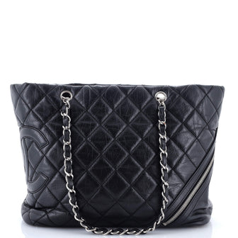 Chanel Cotton Club Tote Quilted Aged Calfskin Large