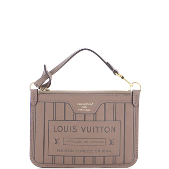 Louis Vuitton Neverfull Pochette Inside Out Embossed Leather BB