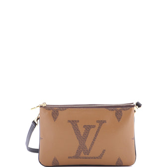 Louis Vuitton Double Zip Pochette Reverse Monogram Giant