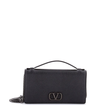 Valentino Garavani VLogo Signature Wallet on Chain Leather