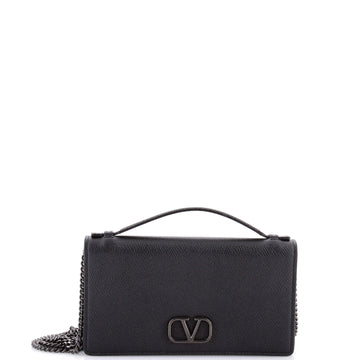 Valentino Garavani VLogo Signature Wallet on Chain Leather