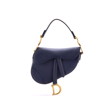 Christian Dior Saddle Handbag Leather Mini