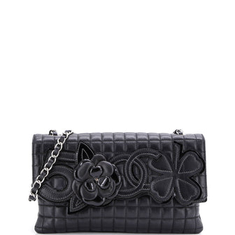 Chanel Camellia No.5 Chain Flap Bag Quilted Lambskin Large