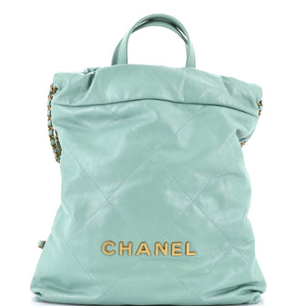 Chanel 22 Chain Backpack Quilted Calfskin Medium