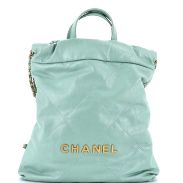 Chanel 22 Chain Backpack Quilted Calfskin Medium