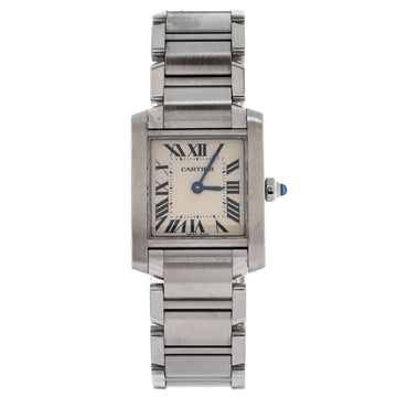 Cartier Tank Francaise Quartz Watch Stainless Steel 20