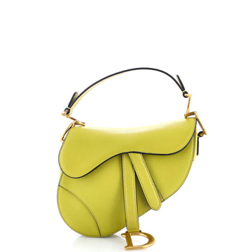 Christian Dior Saddle Handbag Leather Mini
