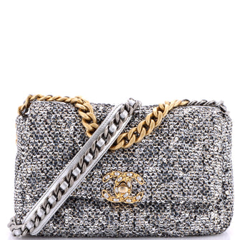 Chanel 19 Flap Bag Quilted Sequins Medium