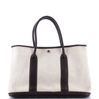 Hermes Garden Party Tote Toile and Leather 36