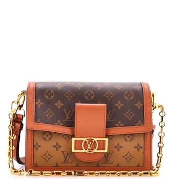 Louis Vuitton Dauphine Shoulder Bag Reverse Monogram Canvas MM