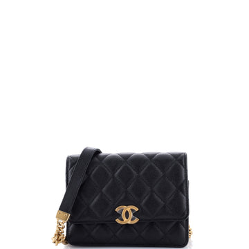 Chanel Bracelet on Chain Wallet on Chain Quilted Caviar Mini