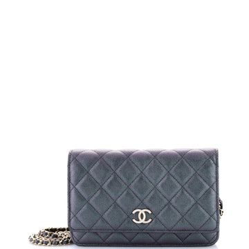 Chanel Wallet on Chain Quilted Iridescent Caviar