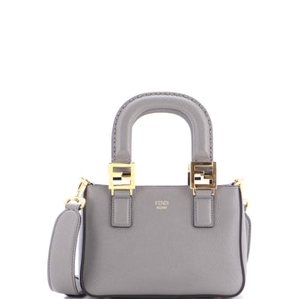 Fendi FF Handle Tote Leather Mini