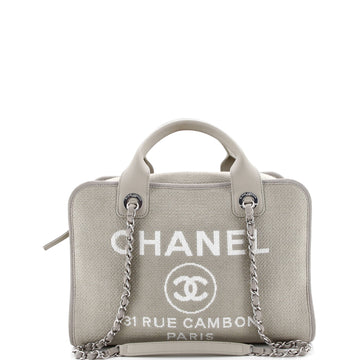 Chanel Deauville NM Bowling Bag Mixed Fibers Large