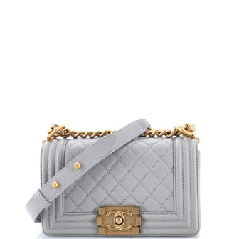 Chanel Boy Flap Bag Quilted Caviar Small